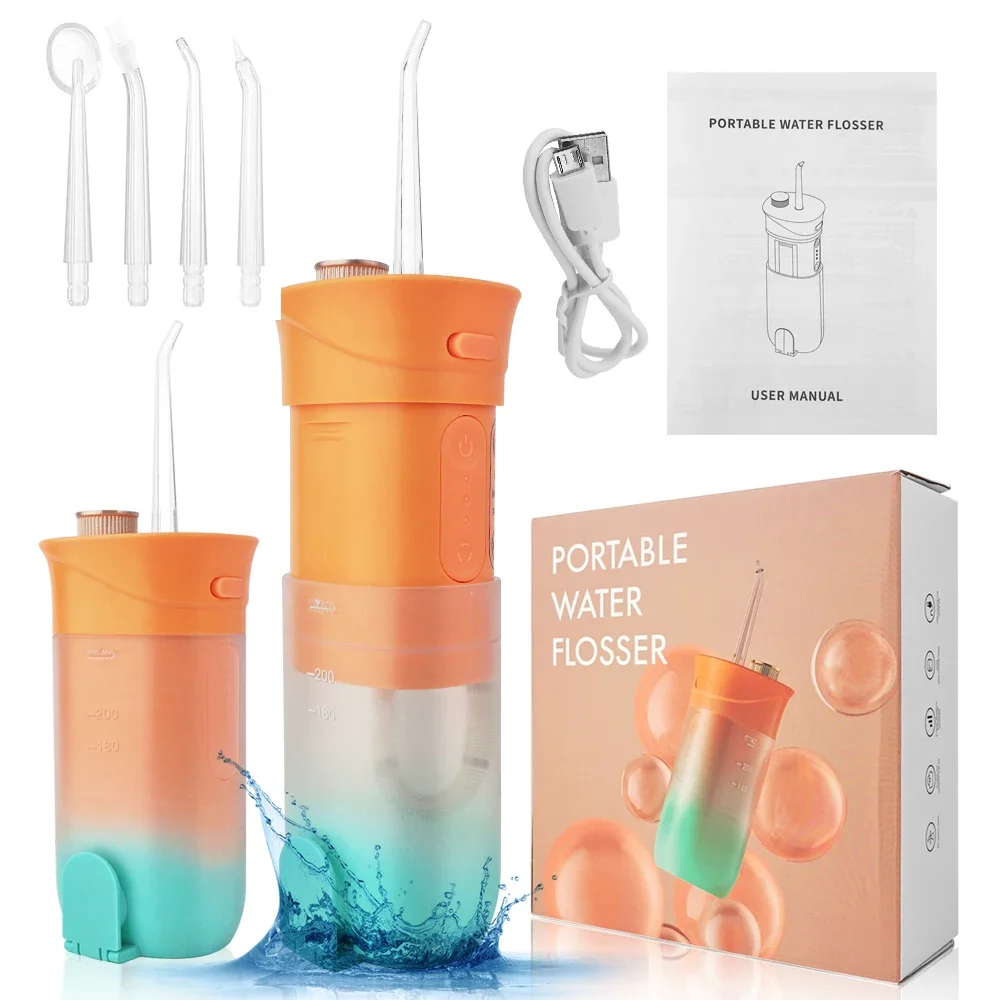 

OEM Collapsible Portable Oral Irrigator Teeth Clean Floss Telescopic Waterpick Water Flosser for Travel