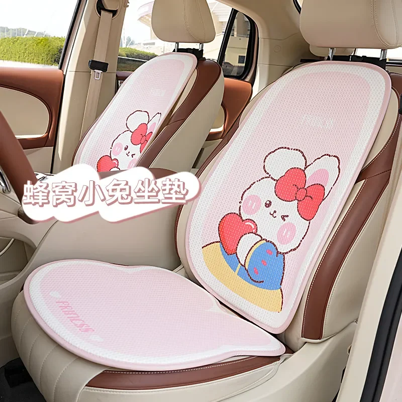 For Toyota Camry Cartoon Car Seat Cushion Honeycomb Rabbit Breathable Four-Season Universal Seat Pad