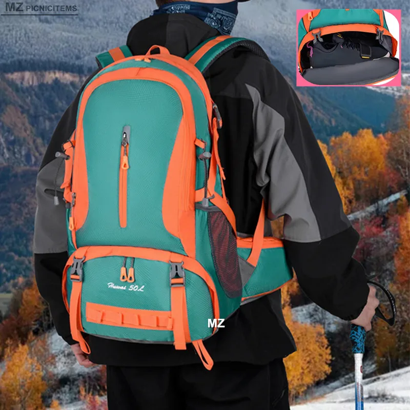 

Camping Backpack For Trekking Supplies Men's Mountaineering Outdoor Large Climbing Hiking Rucksack Multifinonal Travel Bag Women