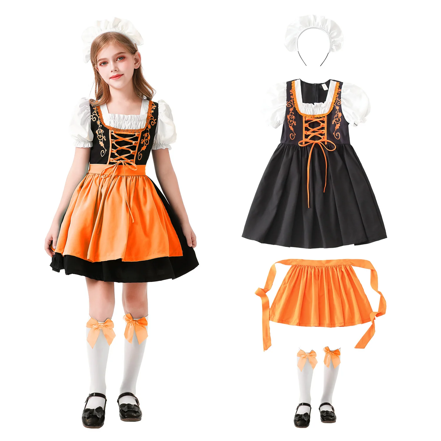 

German Beer Festival Bavaria Dirndl Oktoberfest Costume Maid Cosplay Costume Girls Princess Dress Stage Performance Suits