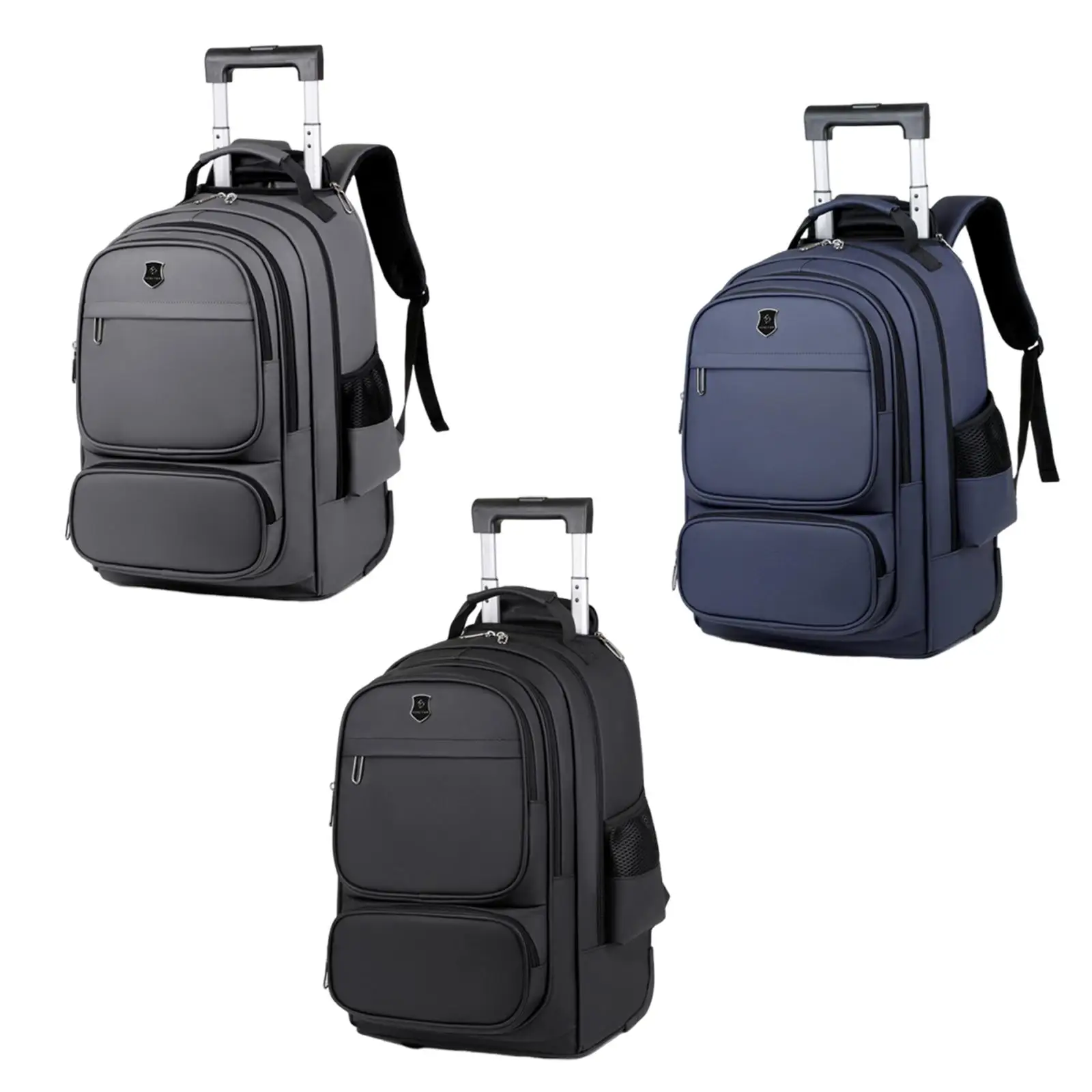 Large Capacity Rolling Backpack Trolley Suitcase Computer Backpack Outdoor Travel Bag for Business Women Men Travel Adults