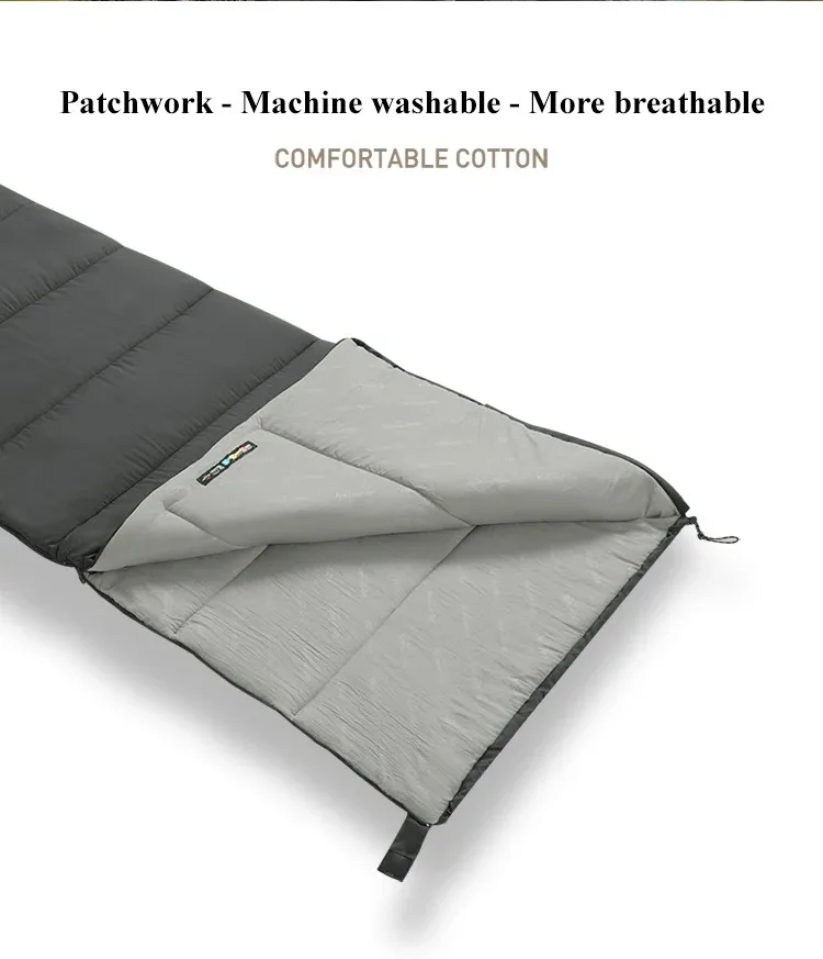 Naturehike Camping Sleeping Bag Spliced Waterproof Ultralight Double Quilt Washable Hiking 3 Season Outdoor House Sleeping Bag