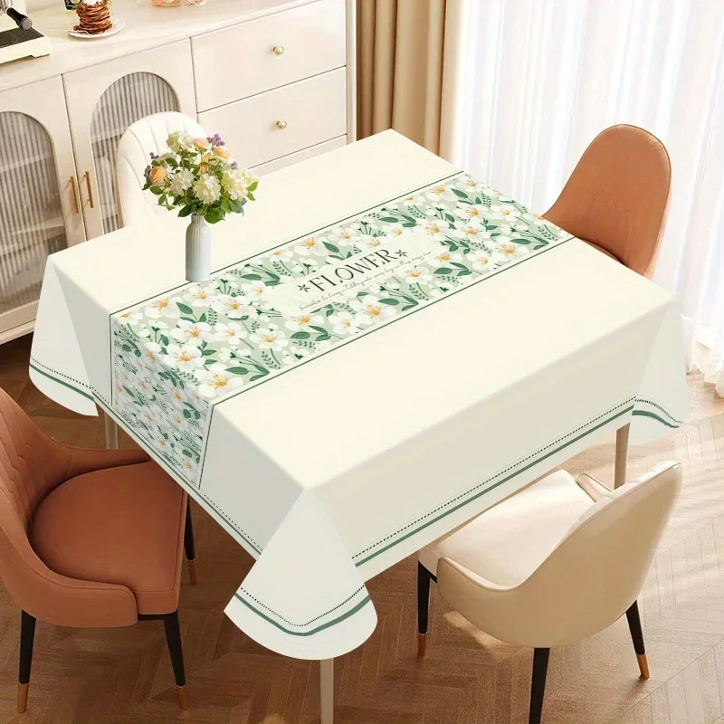 A polyester fiber tablecloth, a simple style covering for the tabletop