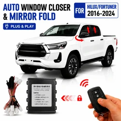 Auto Window Closer & Mirror Fold Module For Toyota Hilux Revo 2016-2027 Fortuner 2016-2024 Remote Control Folding Mirror Kit