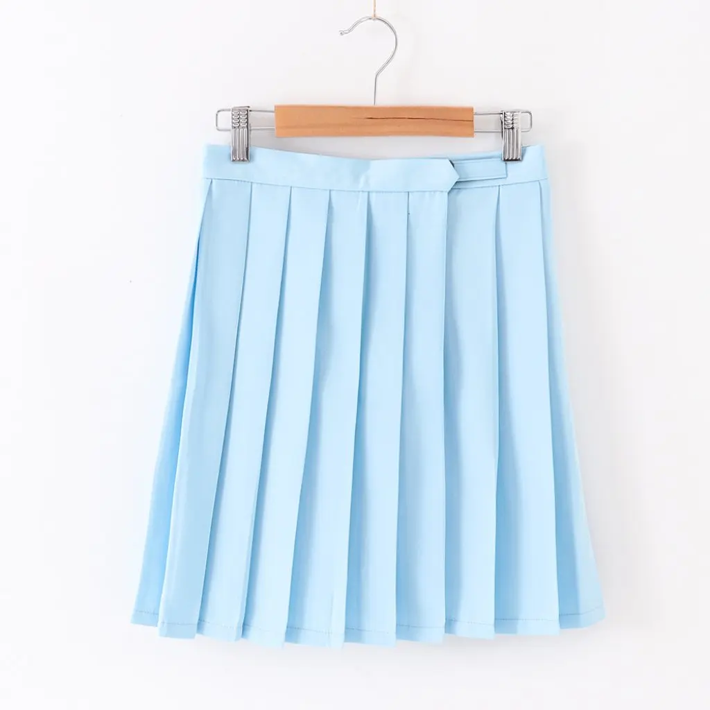 

Japanese Summer Sailor Suit JK Uniform High Temperature Spot Pleated Skirt with Adjustable Pocket for Women