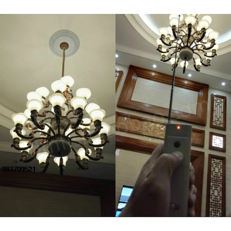 Good Price A1 5M Remote Controller Lowering System Chandelier Scolling System 100KG Crystal Light Lift Chandelier Hoist 1