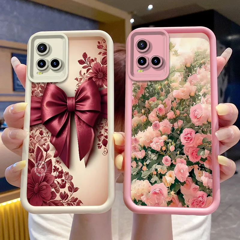 Противоударный чехол для Vivo Y33s 4G, Y33t, Vivo Y32, чехлы для телефонов Vivo Y21, силиконовый защитный чехол с принтом рыбы и цветов.