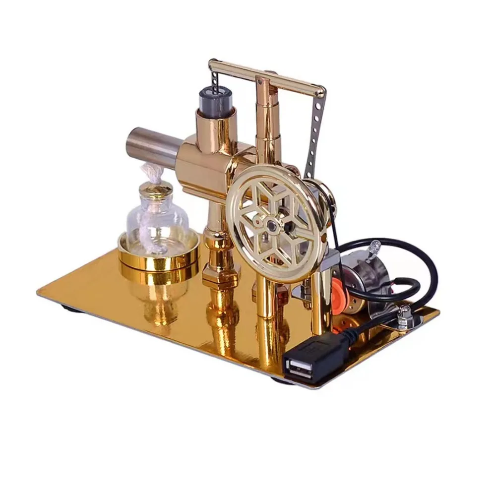 

Stirling Engine Hot Air Single Cylinder Stirling Engine Model Generator Balance Single-Cylinder Hot Air Model Dual Cylinder