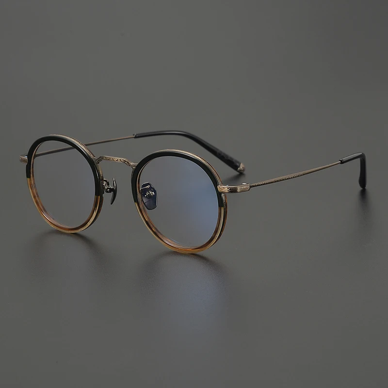 

Vintage Ultra Light Titanium Glasses Frame Men Optical Prescription Custom Eyeglass Acetate Women Myopia Reading Retro Eyewear