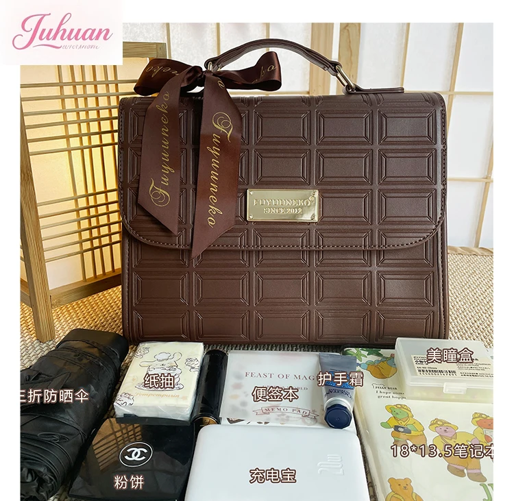 

Шоколадная британская сумка Lta, двумерное комическое шоу, маленькая детская сумка для еды, студенческий стиль, униформа Jk, сумка через плечо, женская