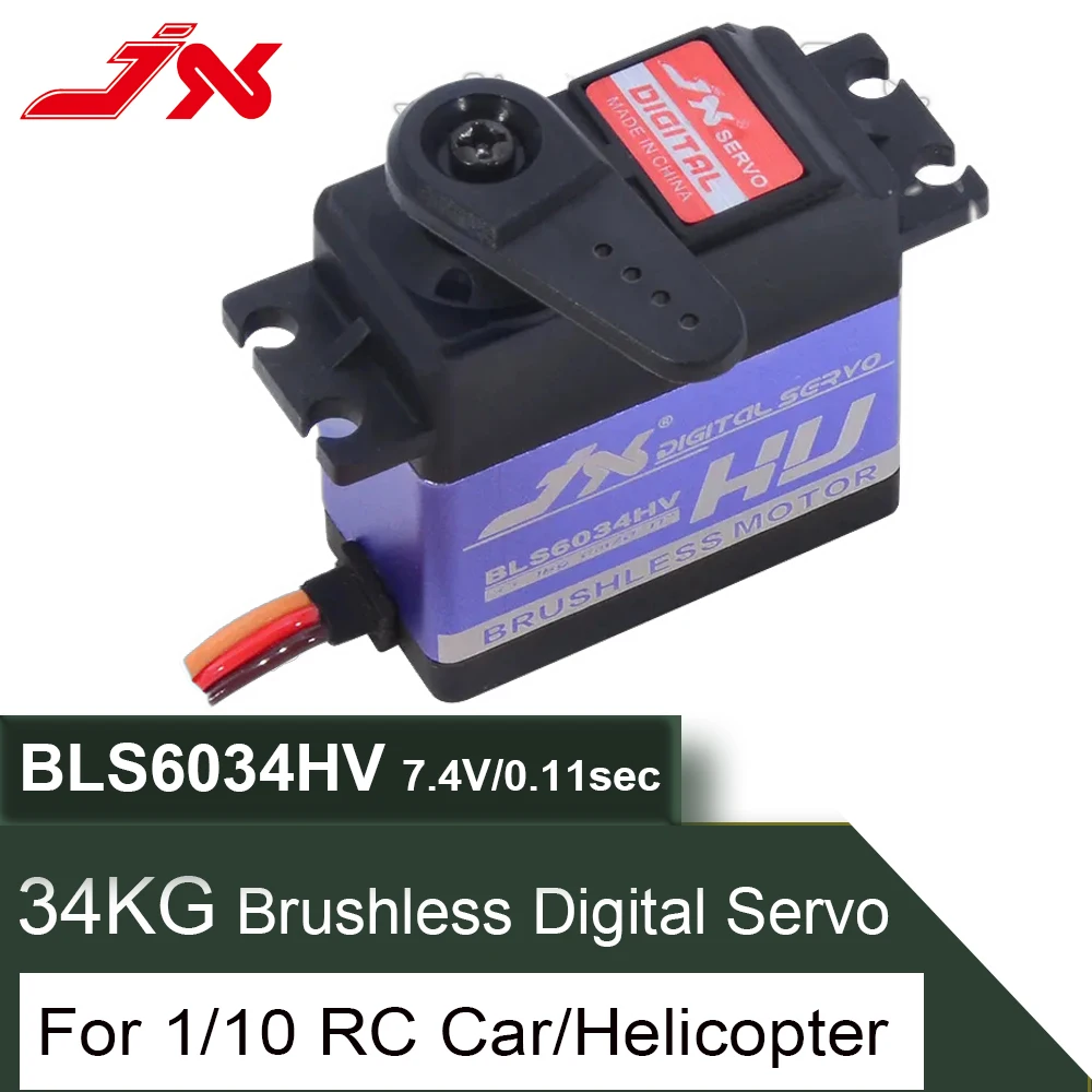 

JX Servo BLS6034HV 34kg 7.4V Brushless HV Metal Gear Digital Servos For RC Cars Crawler RC Boat Robot Airplane Helicopter