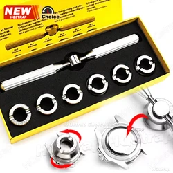 7 Pcs/set Watch Opener Repair Tool Set metal for ROLEX Wristwatch 5537 Watch Tools Clock Easy Open Watch Back Case Accessories