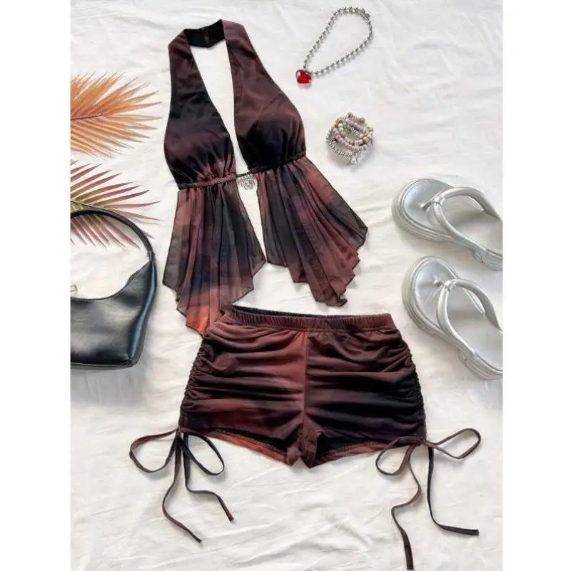 Nova chegada cross-border conjunto de duas peças roupas esportivas casuais para homem temporada de outono sete quartos comprimento sve sem marca