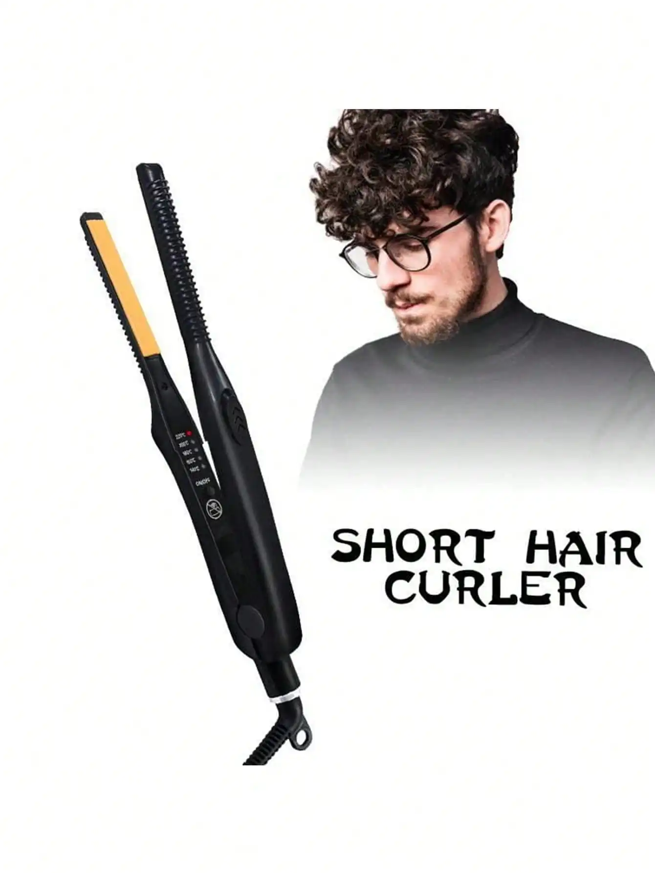 

2-in-1 Mini Straightener & Curler, Compact Flat Iron Styling Tool for On-the-Go Hair, Perfect for Travel, Quick Touch-Ups & Small Spaces