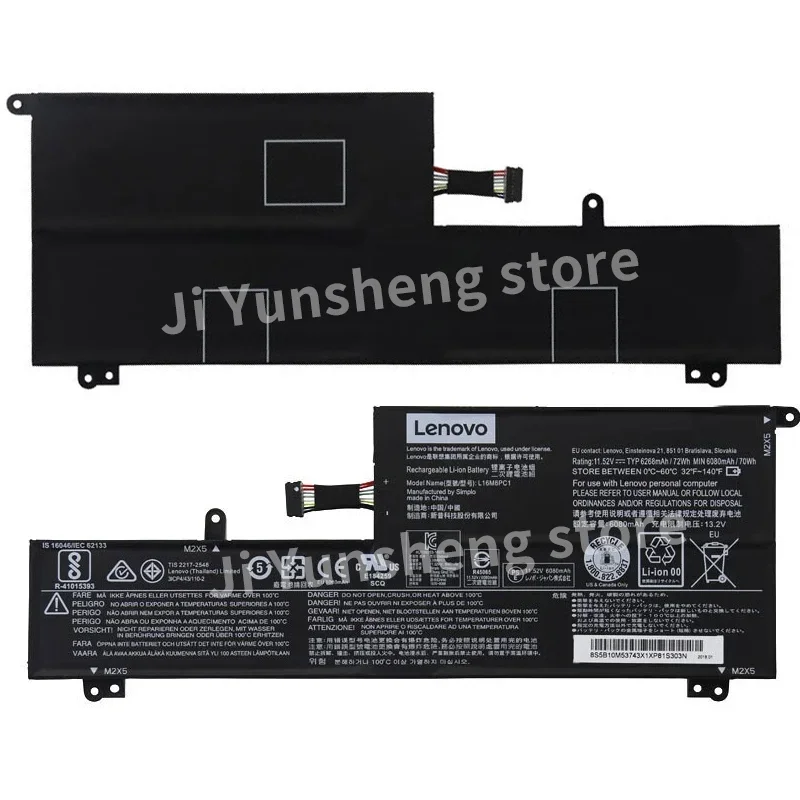 Baru Lenovo asli YOGA Battery Battery Baterai Laptop Battery 11.52V 72Wh 6268mAh