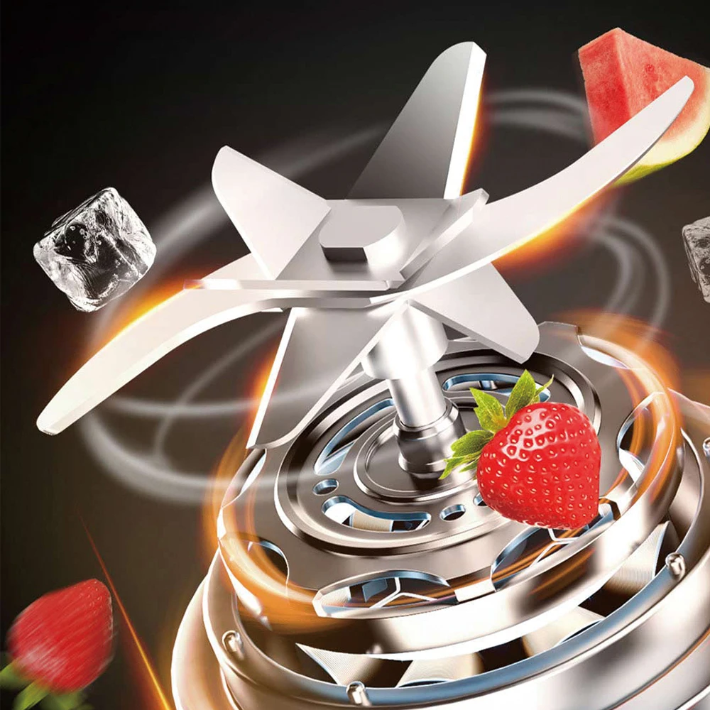 Zhenmi Draagbare Gemalen Ijs Juicer Met Digitale Batterij Display Crushed Ice Mixer Elektrische Mini Blender Fruit Groenten Juicing