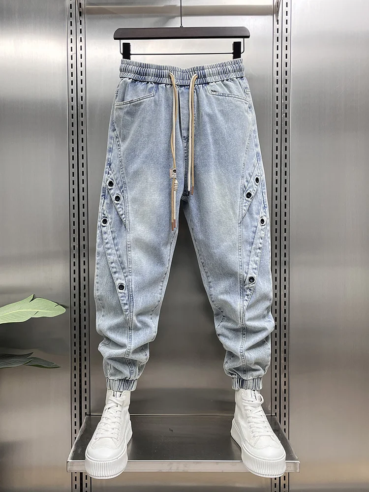 

Мужские джинсы Cool Street Sle Harlan, свободные, с манжетами, весна-лето, новая модная модель, из смесового хлопка и нейлона, антибактериальные, повседневные