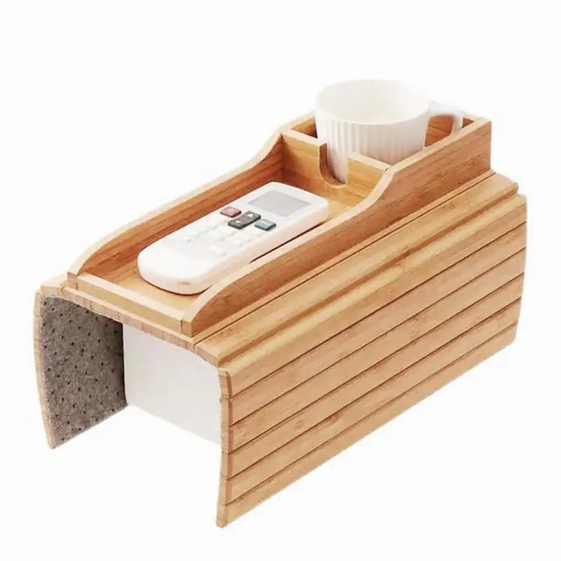 Sofa Armrest Tray Wooden Cup Holder Couch Arm Table Sofa Tables Sofa Arm Organizer Removable Adjustable For Snacks Drinks TV