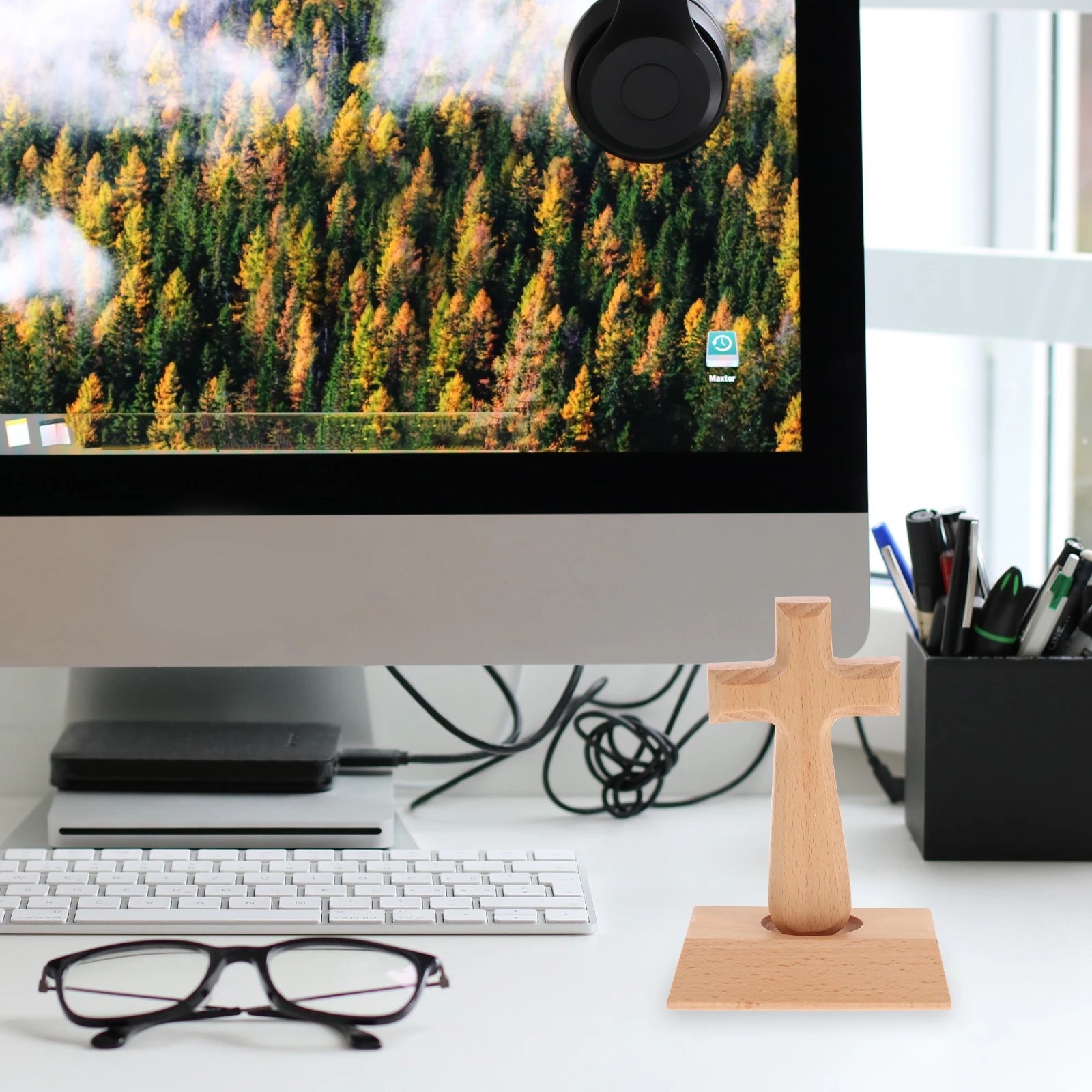 

Solid Wood Cross Ornaments Wooden Cross For Decor Home Office Shop Display Religious Gift Decoration Party Holiday Craft Supply