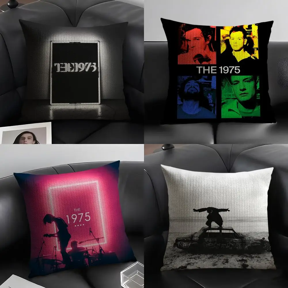 

Band Rock The 1975 Pillow Case Natural Linen Organic Fabric Double-Sided Printing Breathable Perfect Gift for Decor