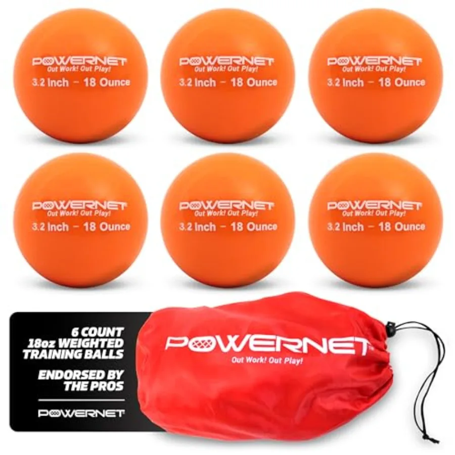 

3.2" 6 Pack Weighted Training Balls for Hitting Batting, Build Strength and Muscle, Improve Technique, Training Equipment for T