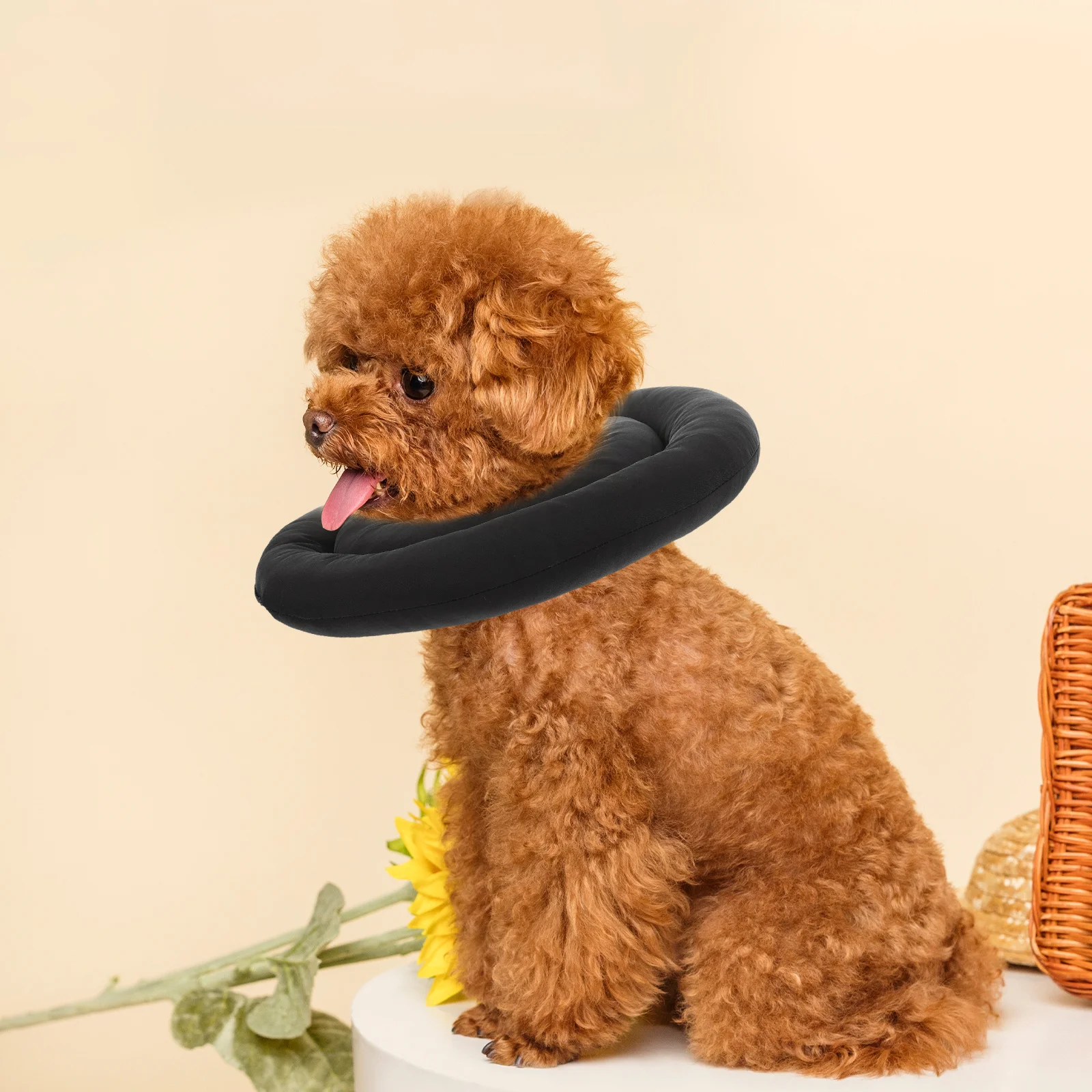 

Soft Breathable Dog Collar Protective Neck Donut Pet Recovery Elizabethan Collar for Cats Dogs Stop Licking Post Operation