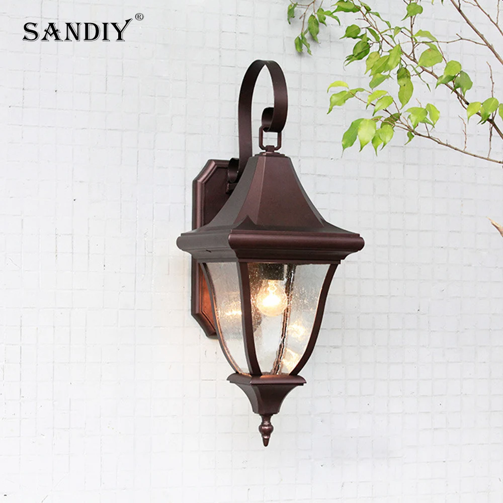 

American Outdoor Wall Lights Outdoor Rainproof Patio Garden Fence Exterior Wall Lights Aisle Corridor Gate Balcony Lights