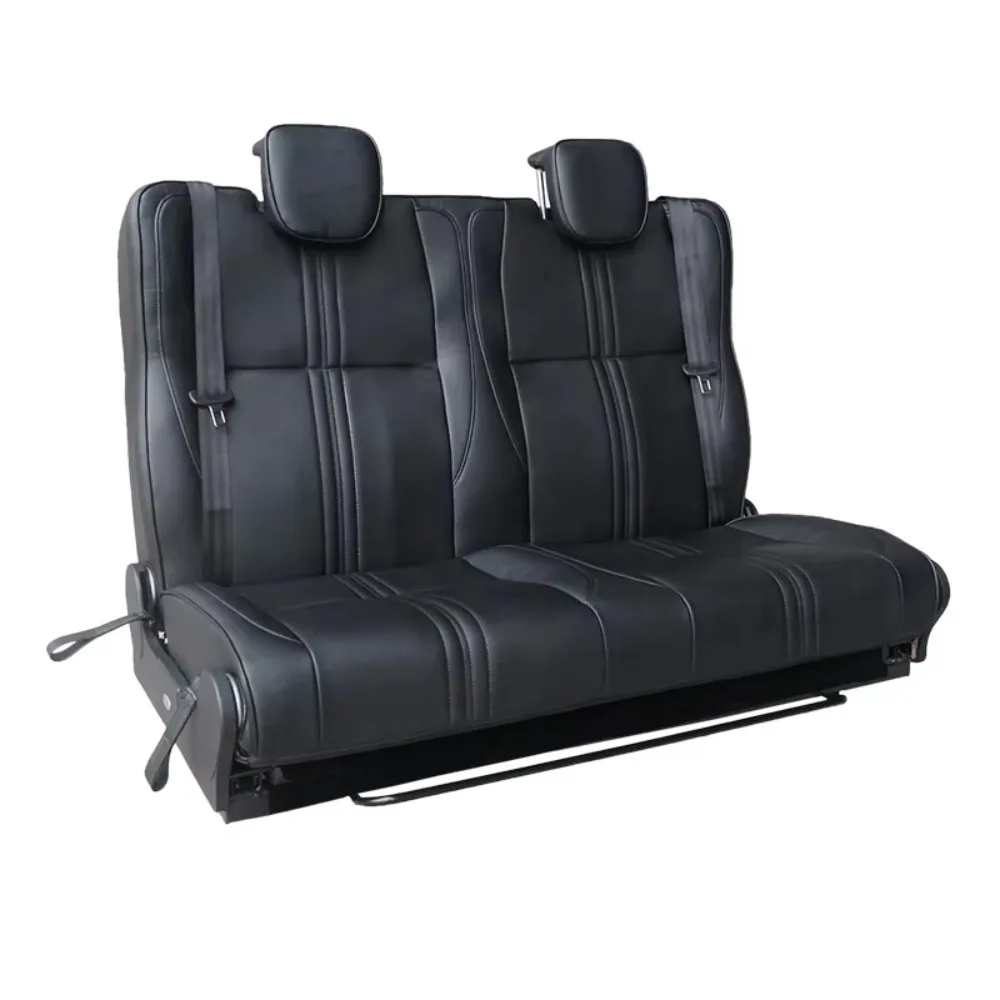 Bifold Foldable Bench Seat with ISOFIX Swivel Mechanism Seat Belts-for RV Interior Accessories