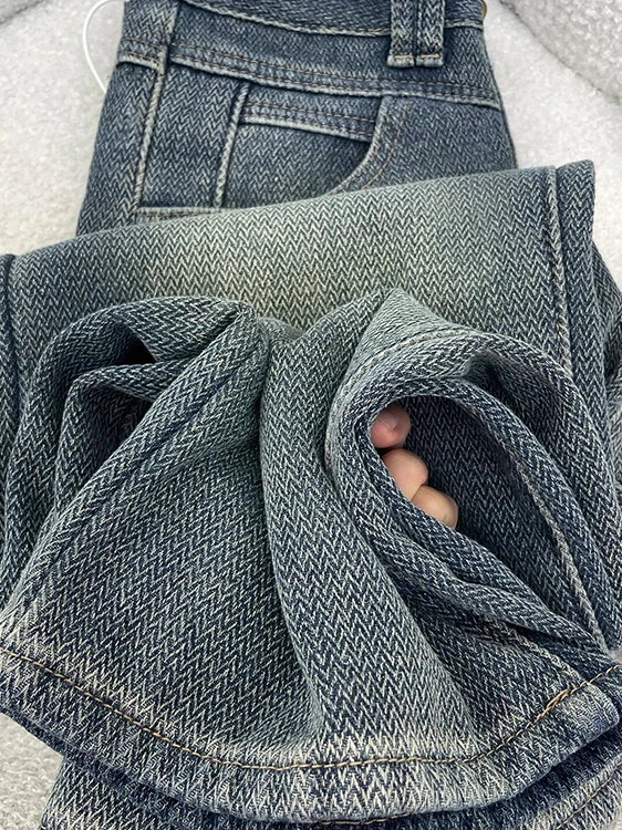 

Широкие джинсы с высокой талией, новые женские джинсы больших размеров, груша-мавпа, закрывающие тело, подчеркивающие бедра, универсальные длинные брюки для похудения