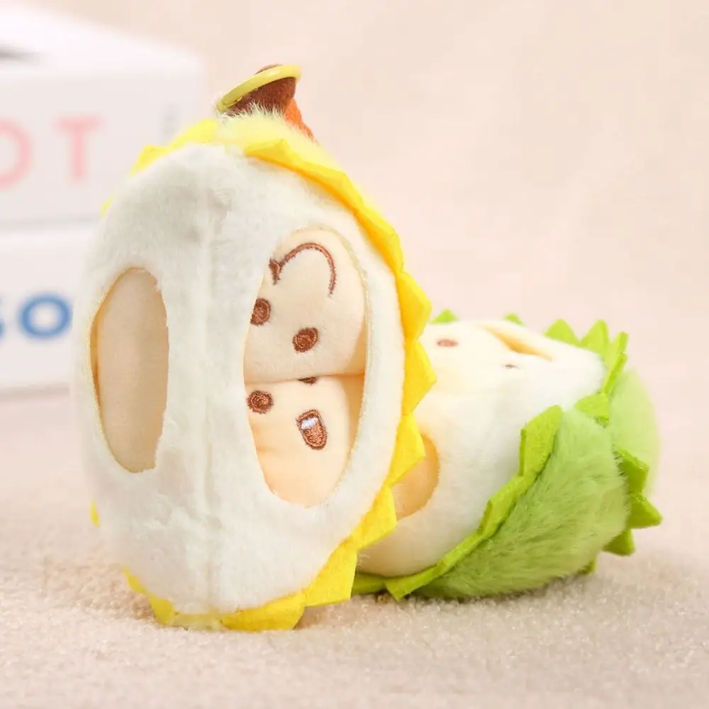 

PP Cotton Fruit Durian Pendant Simulation Soft Durian Fruit Shape Cartoon Comfortable Fruit Durian Keyring Backpack Decoration