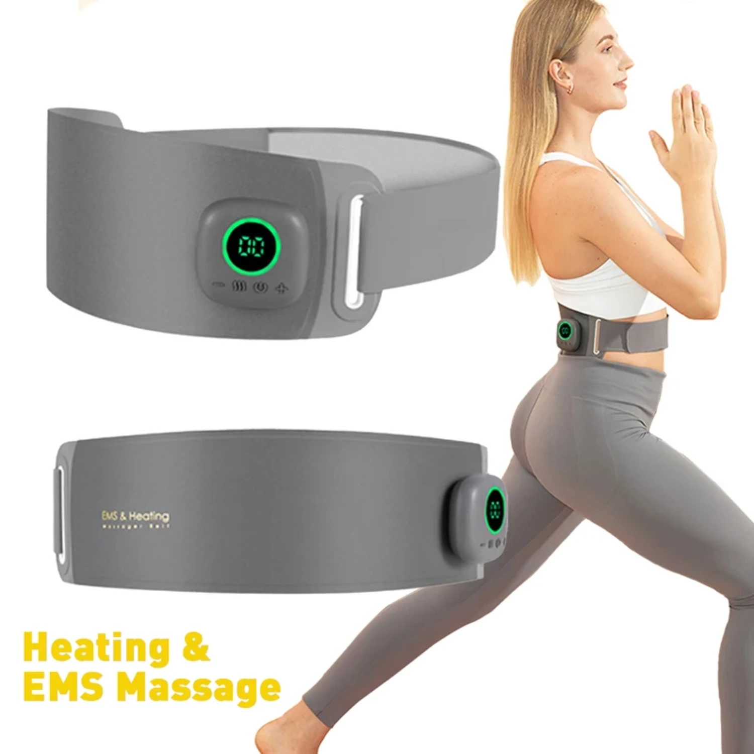 Heating EMS Abdominal Muscle Stimulator  Abs Trainer Training Gear Muscles Electrostimulator Fat Burn Fitness Equipment Ab Penis