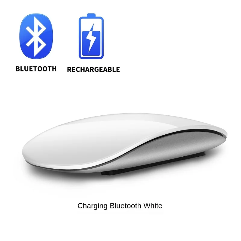 

Беспроводная мышь для Mac Bluetooth 4,0, перезаряжаемая бесшумная сенсорная мышь с несколькими дугами, ультратонкая волшебная мышь для ноутбука, Ipad, ПК, Macbook