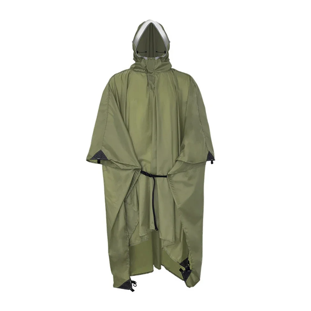 

Camping Raincoat Hooded Raincoat Adjustable Anti-stepping Design Easy To Carry Good Waterproof Performance Ground Cloth