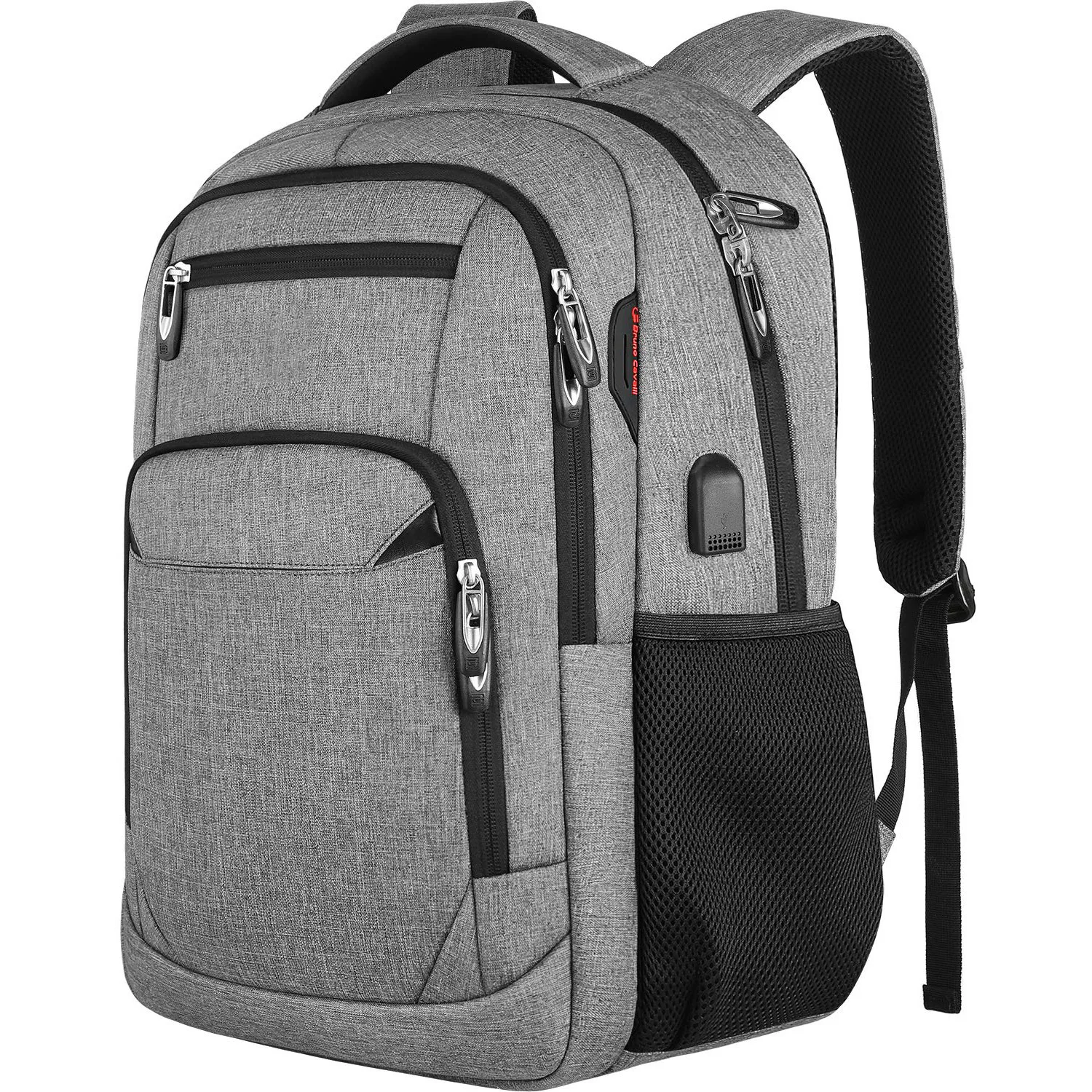 Mochila multifuncional para ordenador portátil para hombre, bolsa de negocios Oxford impermeable con puerto USB de 17,3 pulgadas para exteriores