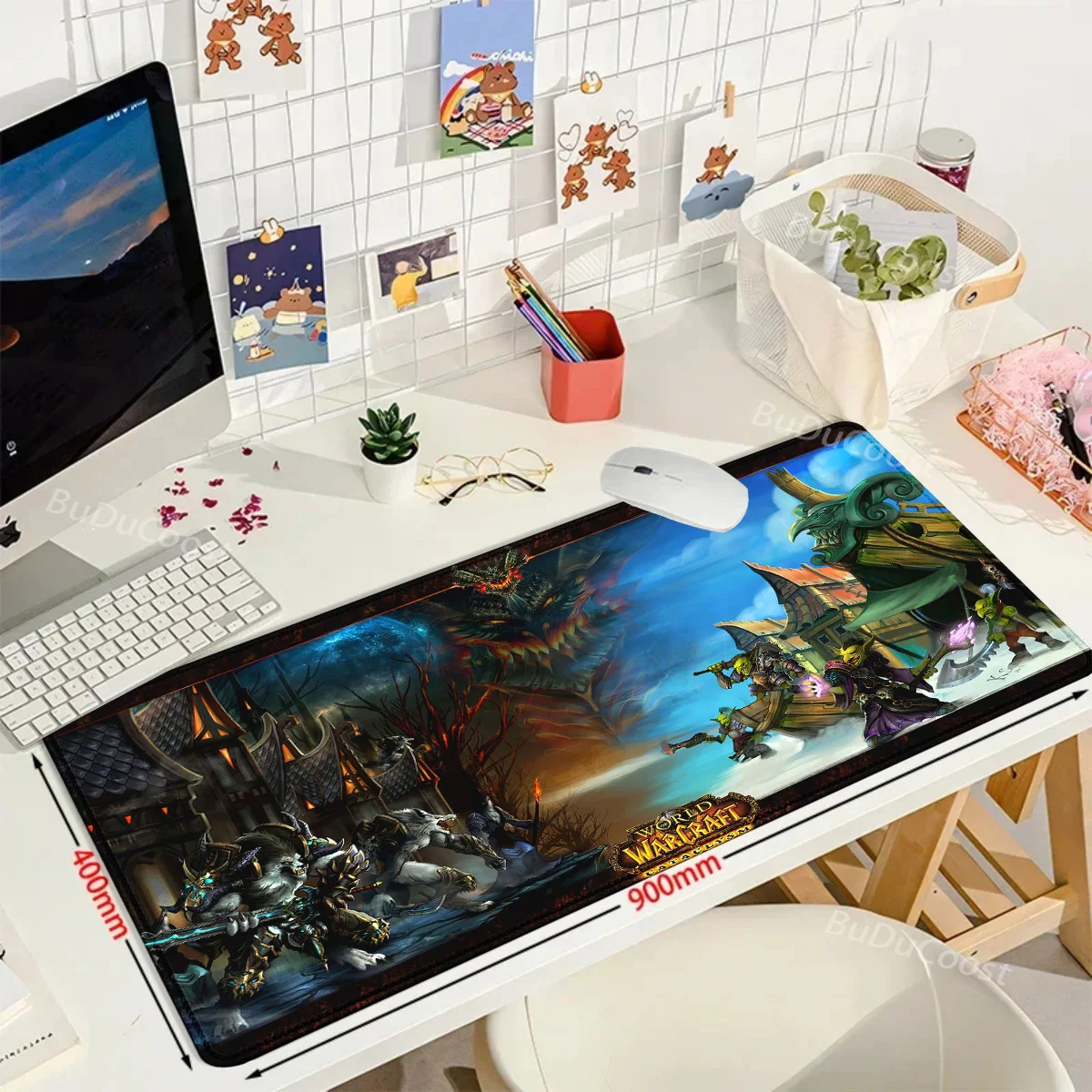 

Natural Horde Alliance mouse pad Rubber Large Computer Desk Keyboard Mat HD World Of Warcraft Gaming mousepad Speed Locking Edge