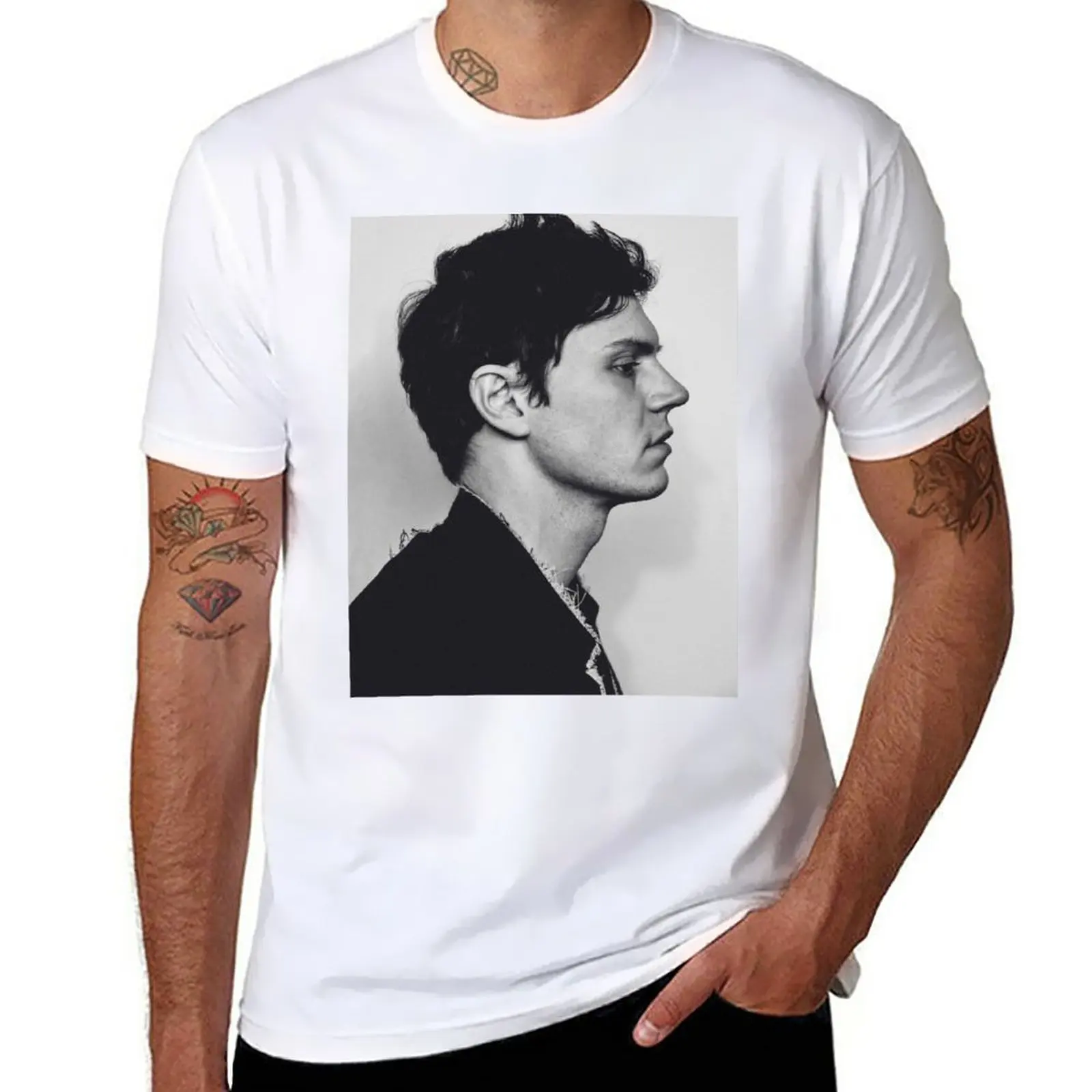 New Evan Peters T-Shirt sweat shirts slim fit t shirts for men