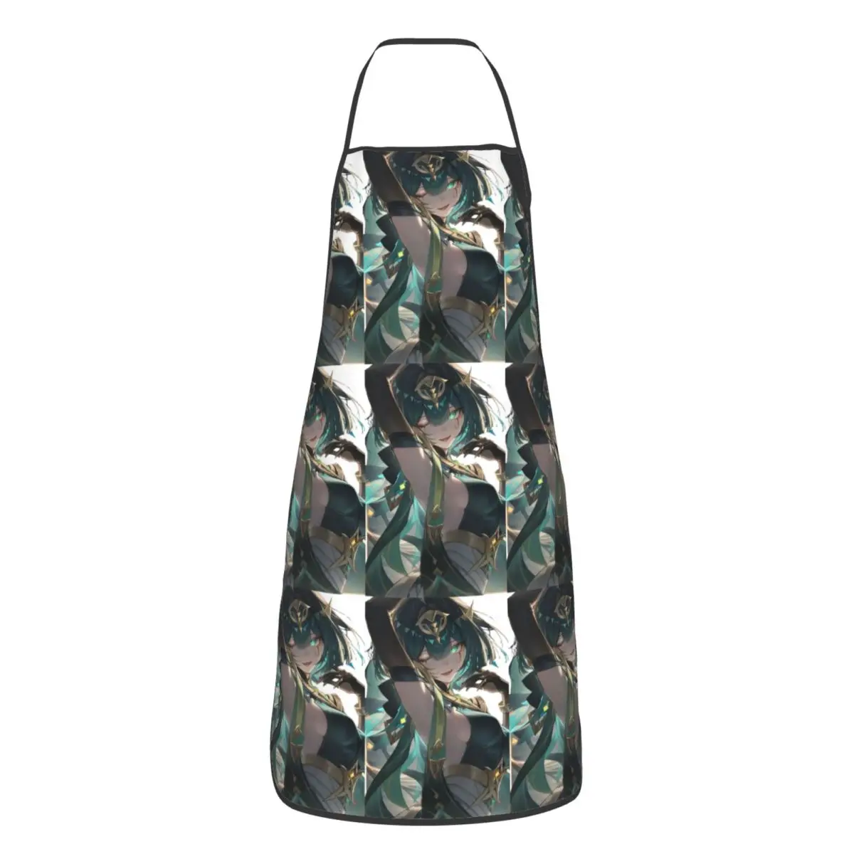 Genshin Impact Nefer Armpit Leak Apron Chef Cuisine Tablier Waterproof Bib Kitchen Cleaning Pinafore for Women Men Painting