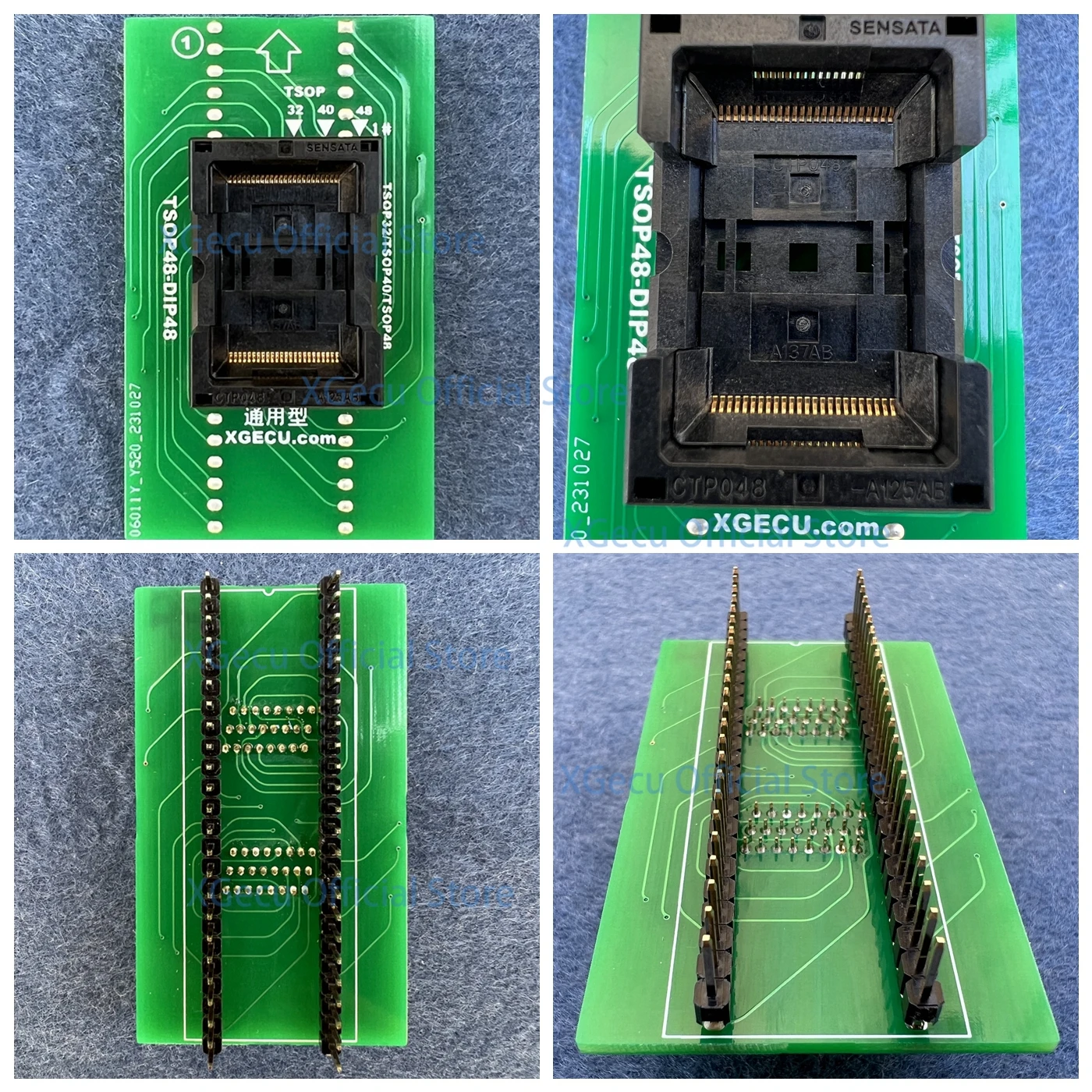 XGECU TSOP48-DIP48 Adapter SN-ADP-048-0.5/70-0065/SA247 for universal programmer e.g. T56 RT809H TNM5000/7000 Dataman beeprog+