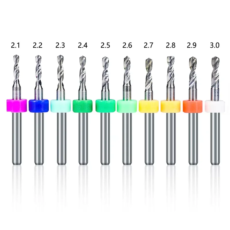 PCB Mũi 10 Chiếc 2.1-3.0Mm 1/8 ''Vỏ Hợp Kim Vonfram Súng Mini Khoan Cho PCB In Hình bảng Mạch Khoan Lỗ Dụng Cụ