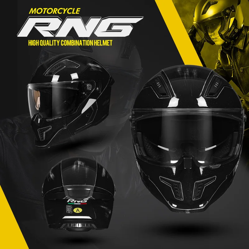 

RNG New Combination Helmet Motorcycle Riding Universal 3/4 Locomotive Helmet cascos para moto casco moto
