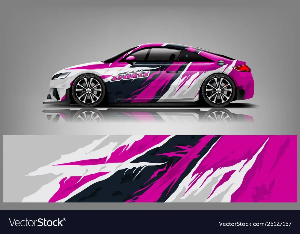 

Purple Racing Car Graphic Decal Full Body Racing Vinyl Wrap Car Full Wrap Sticker Decorative Car Decal Length 400cm Width 58cm