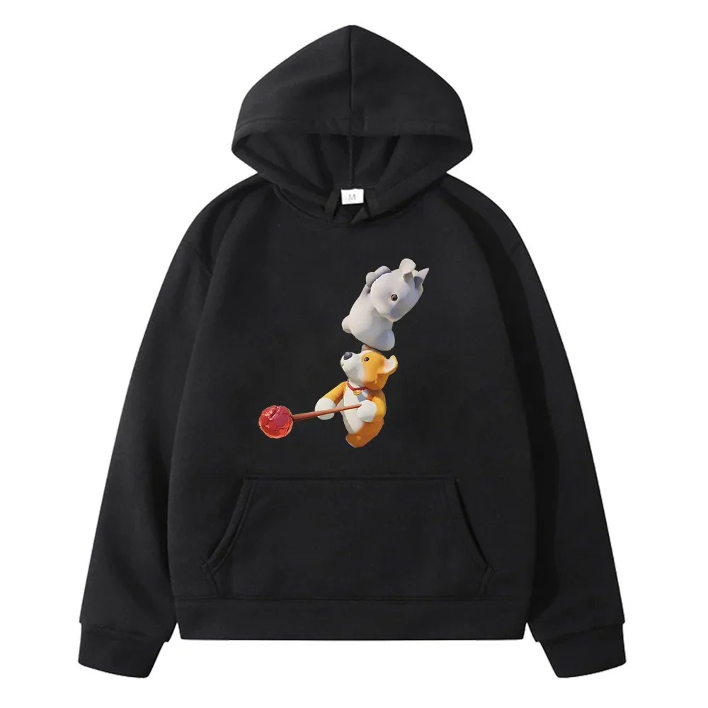 Party Animals Game Cartoon Hoodies Manga Kawaii Graphic Printing Sweatshirt  Pocket Boys and Girls Cute Clothing Autumn/Winter