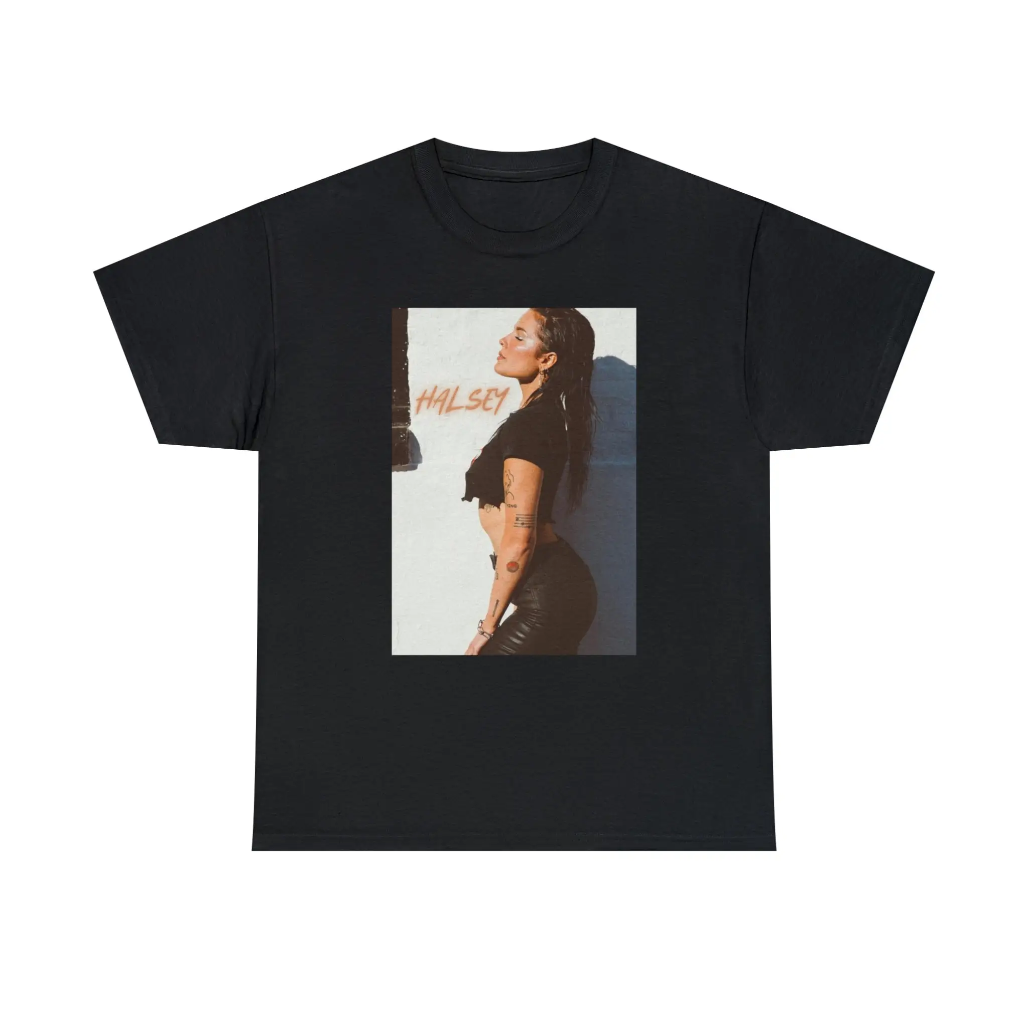 Halsey Vintage Style PhotoshooT T Shirt Black Aesthetic Minimal Bootleg Music For Fans