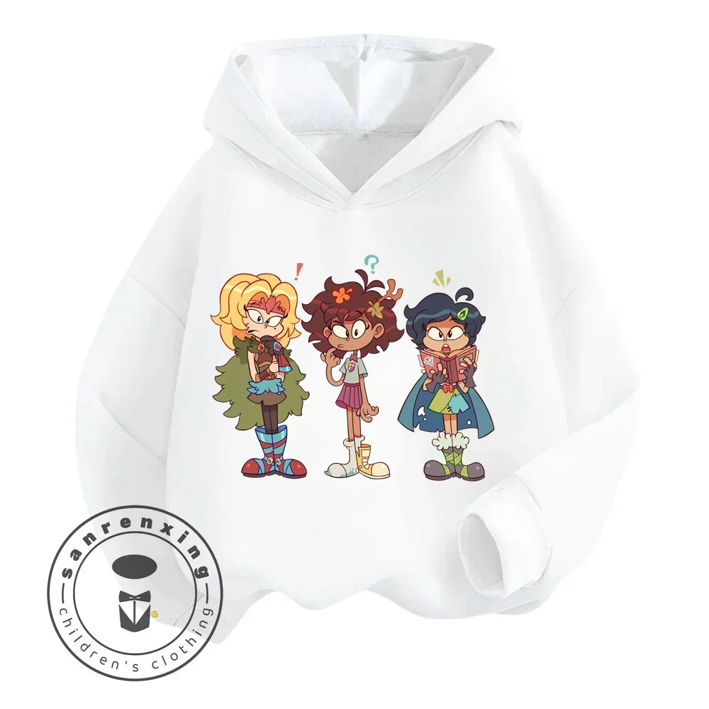 2024 Autumn and Winter Seasons Casual Style Amphibia Animated Cartoon Print Design Exquisite Long-sleeved Hoodie for Children