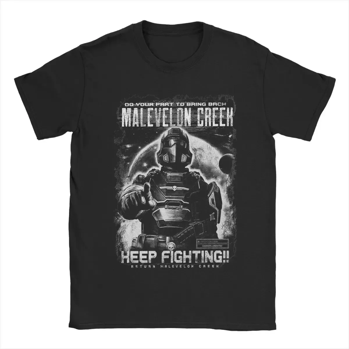 heavyweight Helldivers 2 Back To Malevelon Creek Men  Amazing Tees Short Sleeve Crew Neck T-Shirt Cotton Big Size Men Clothing