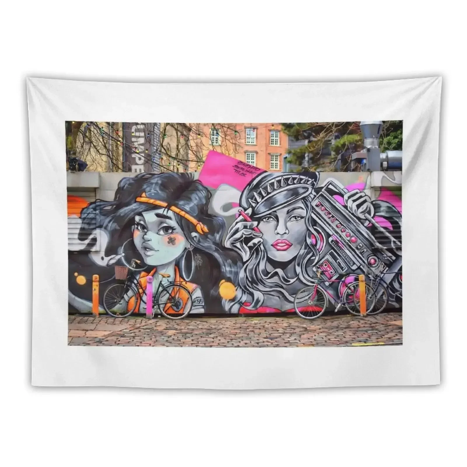 A gorgeous graffiti in central Copenhagen, Denmark Tapestry Funny Bedroom Decorations Tapestry