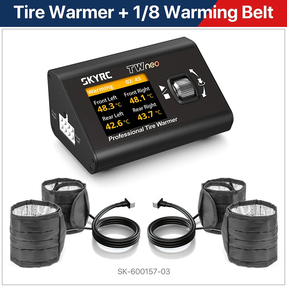 SkyRC TWneo RC bandenwarmer verwarming 20–80 ℃    APP-bediening voor 1/8 & 1/10 RC autobanden
