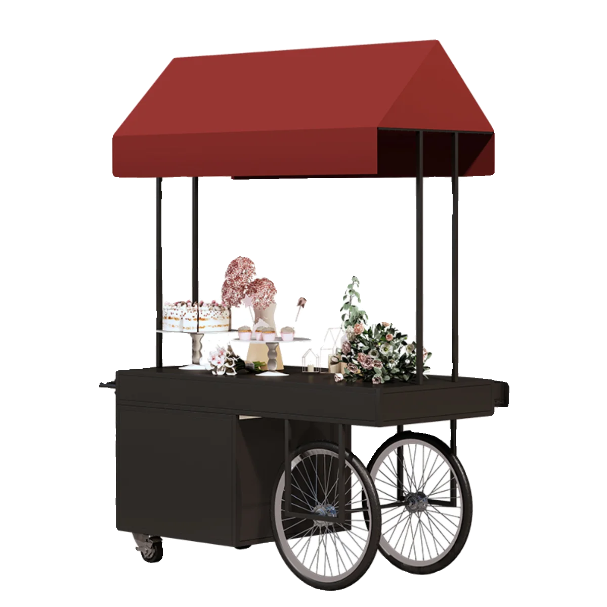 Stall car float wrought iron shopping mall promotional booth outdoor display cart