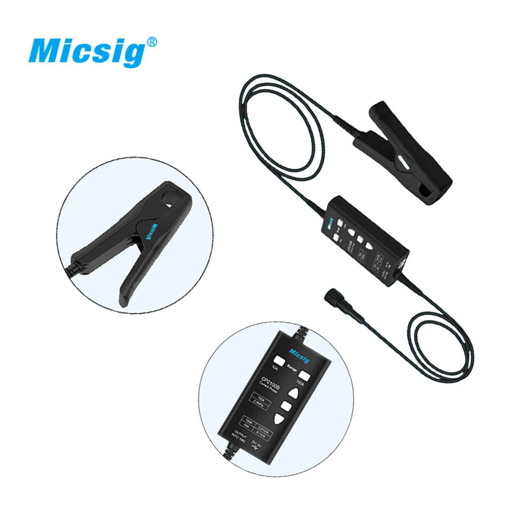 Micsig CP2100A CP2100B AC/DC Current Probes 2.5MHz 10A/100A Maximum Measurable Current 100Apk 70.7Arms (DC+ACpk) 2024