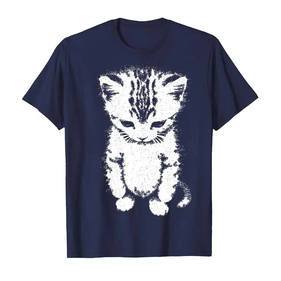 El Gato Sad Kitten Funny Meme Sad Crying Munchkin Cat Trendy T-shirt For Men Women T Shirts Short Sleeve Tops Streetwear